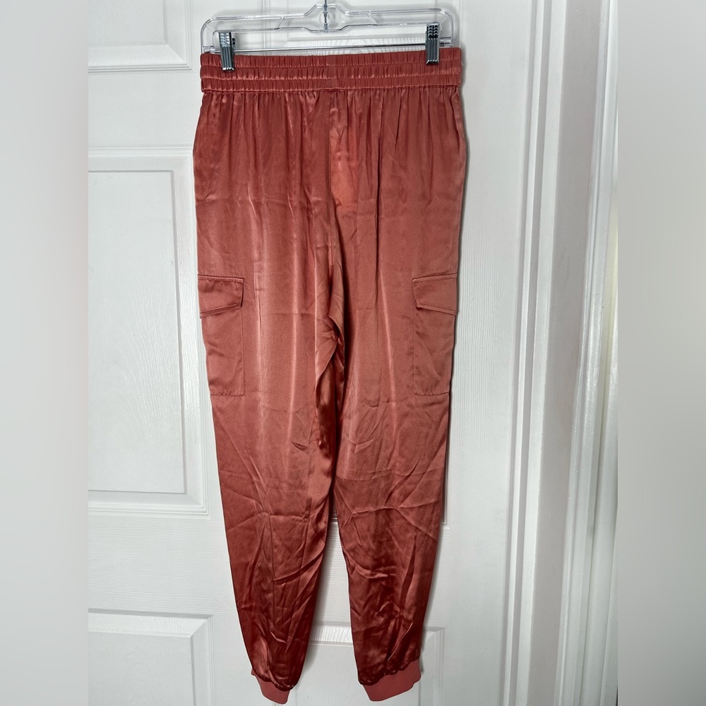 NWT CAMI NYC Silk Blend Pink Joggers Pants Sz S - Picture 12 of 14